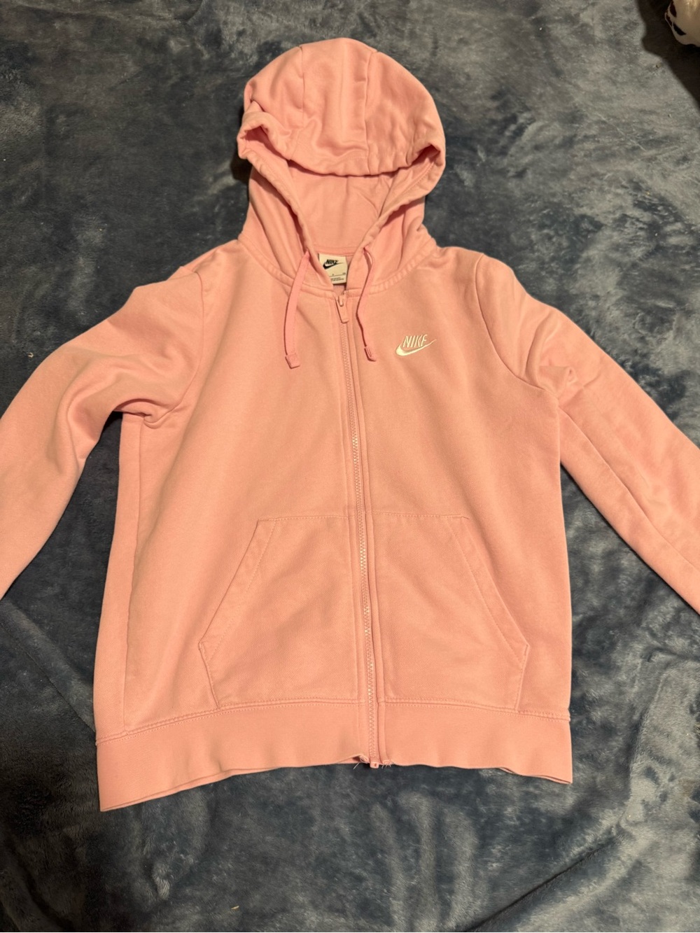 Nike Girls' Light Pink Full-Zip Hoodie
